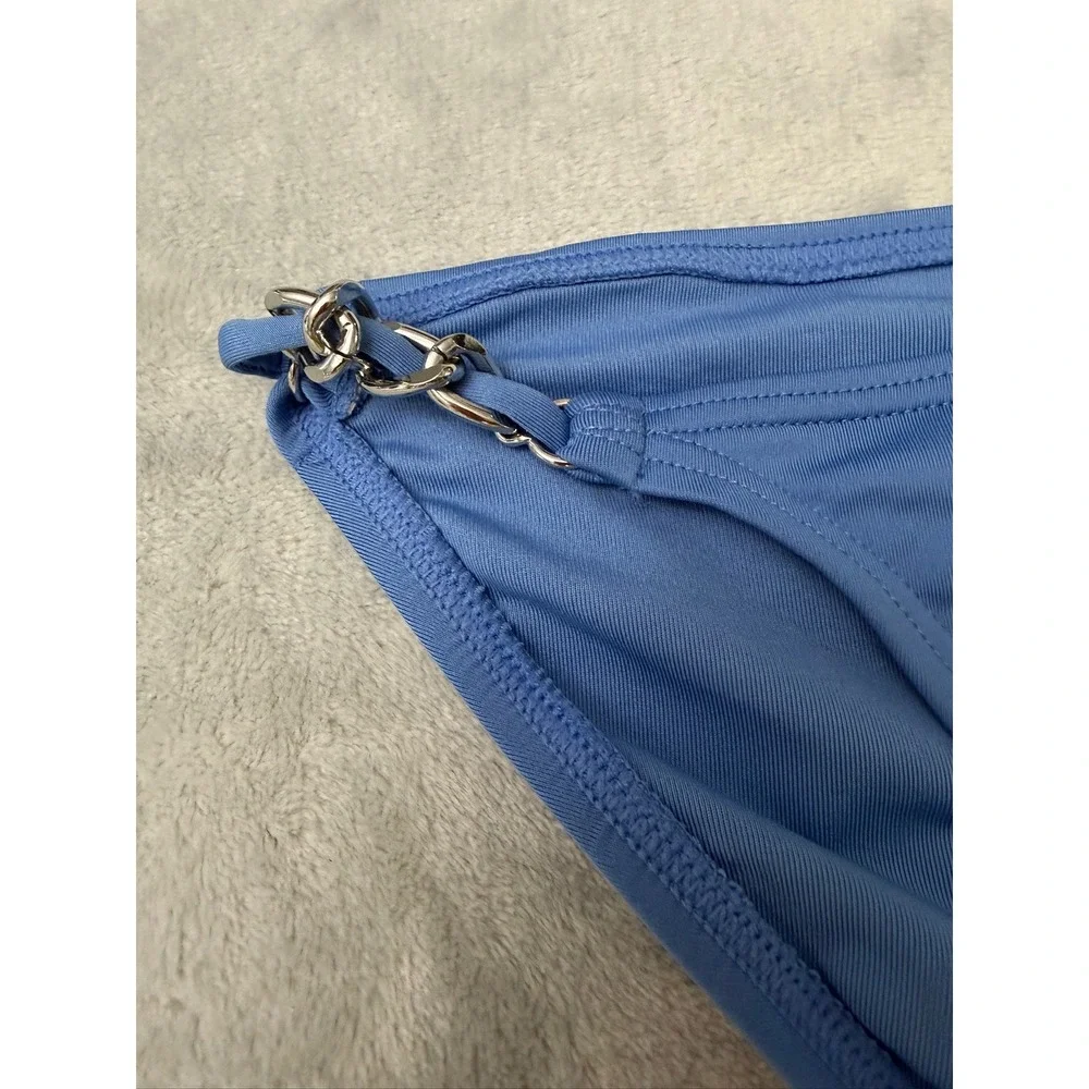 Michael Michael Kors chain-link Bikini Bottom Blue Detail $70 NEW